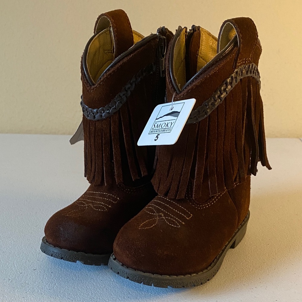 Smoky Mountain Brown Fringe Boots